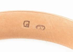 14K arany (Au) nyaklánc és karikagyűrű m:65, lánc 56 cm. jelzettek, összesen 9,6 g