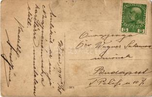 1915 Svéd János osztrák-magyar katona fotója nagynénjének küldve a harctérre menetel előtt / WWI K.u...