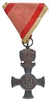 1916. "Koronás Vas Érdemkereszt" Fe kitüntetés eredeti mellszalaggal T:XF oxidáció, viselt...