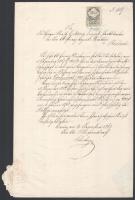 1867 Báró Czikann Móric diplomata, követ 2 db kinevezési okmánya