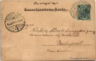 1903 Abbazia, Opatija; nyaralók csónakban / summer holiday, port. photo (EK)