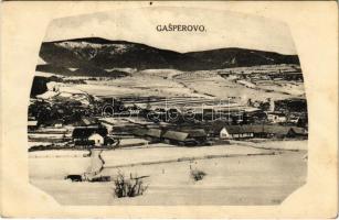 1929 Gaspero, Gasperovo, Gasparovo (Benesháza, Benus); látkép télen / general view in winter. Foto A. Herchl (EB)