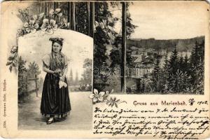 1902 Mariánské Lázne, Marienbad; Floral (EM)