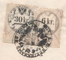 1860 Neuszivatz (Újszivác, Szivác), Vajdaság, német nyelvű hivatalos levél / kérvény, egy beírt olda...