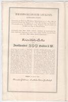 Budapest 1889. "Varasd-Goluboveczi Helyi Érdekű Vasut Részvény-társaság" elsőbbségi részvé...