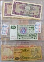 ~120db-os vegyes külföldi bankjegytétel albumba rendezve T:F,VG ~120pcs mixed foreign banknote lot in holder C:F,VG