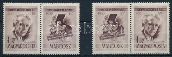 1955 Bartók jobb és bal oldali szelvényes bélyeg (4.000)