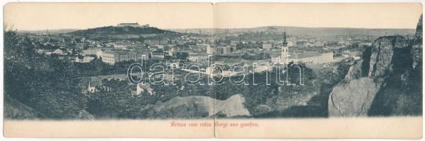 Brno, Brünn; vom roten Berge aus gesehen / 2-tiled folding panoramacard (EM)