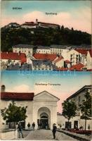 1912 Brno, Brünn; Spielberg, Torwache / castle, castle gate with K.u.K. soldiers (EK)