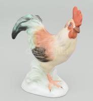 Herendi kakas. Jelzett, kézzel festett, hibátlan, dobozában, m: 14 cm