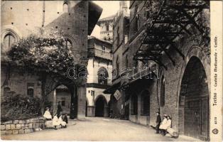 1911 Torino, Turin; Castello Medievale, Cortile / medieval castle, courtyard (fl)