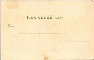 Budapest I. Kir. vár és Várbazár. Rosenblatt Art Nouveau, floral, litho (EK)