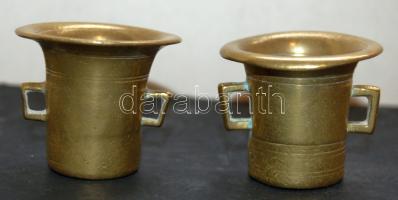 2db apró rézmozsár törő nélkül 4.5cm-es magassággal