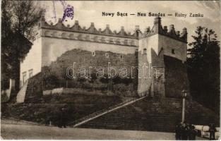 1918 Nowy Sacz, Nowego Sacza, Neu Sandez, Újszandec; Ruiny Zamku / castle ruins (EK)