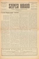 1938 Szepesi Hiradó, a szepesi (Felvidék) magyarság politikai hetilapja, 76. évf. 48. sz., 1938. nov. 26., magyar és német nyelvű, érdekes cikkekkel, 4 p.