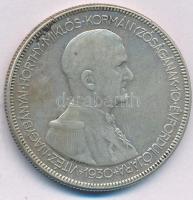 1930. 5P Ag &quot;Horthy jobbra&quot; T:VF patina Adamo P8