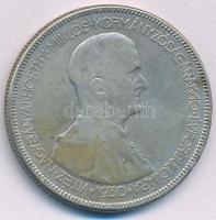 1930. 5P Ag &quot;Horthy jobbra&quot; hajas T:VF patina, ph. Adamo P8