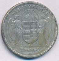 1930. 5P Ag "Horthy jobbra" hajas T:VF patina, ph. Adamo P8