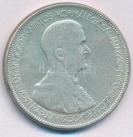 1930. 5P Ag &quot;Horthy jobbra&quot; hajas T:VF patina, ph. Adamo P8