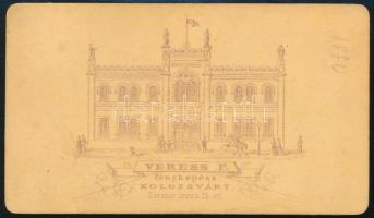 cca 1870 Kolozsvári tűzoltóparancsnok díszruhában, keményhátú fotó Veress Ferenc (1832-1916) kolozsv...