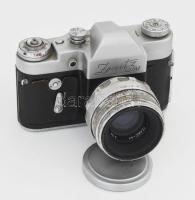 cca 1960-1970 Zenit 3M szovjet fényképezőgép, 35mm filmformátum, Helios-44 58mm f/2 objektívvel, ere...