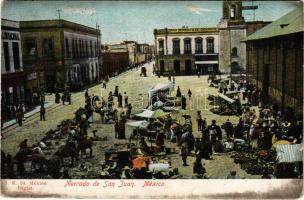 1909 Mexico City, Mercado de San Juan / market (small tear)