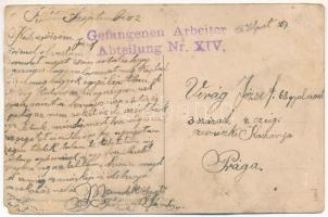 Przemysl, Wybrzeze Tadeusza Kosciuszki / quay + feldpost "Gefangenen Arbeiter Abteilung Nr. XIV...