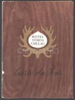 cca 1960-1980 8 db Hotel Vörös csillag szalvéta és menükártya