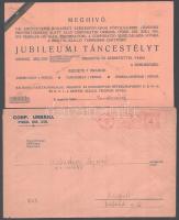 1935-1936 Vegyes meghívó tétel, 4 db, egyik borítékkal, ugyanannak a személynek a részére, Kispestre, Corporatio Urbana Foed. EM. XIX. 1935, Medikus Bál 1938, Katolikus Társaság Bálja 1935, 1936.