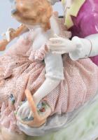 Unterweissbach zenélő pár. Jelzett, restaurált, m: 16 cm