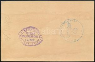 II. világháborús német katonákat ábrázoló fotó, későbbi előhívás, hátoldalán "Oberkommando der ...