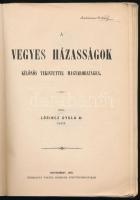 Lőrincz Gyula: A vegyes házasságok különös tekintettel Magyarországra. Nagyszombat, 1890, Winter Zsi...