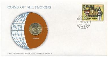 1978. 2Ft sárgaréz "Nemzetek pénzérméi" felbélyegzett borítékban, bélyegzéssel T:UNC  Hungary 1978. 2 Forint brass "Coins of all Nations" in envelope with stamp and cancellation C:UNC