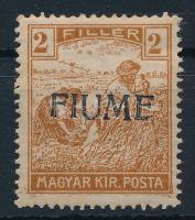 Fiume 1918 Arató 2f Bodor vizsgálójellel, H. II. típus