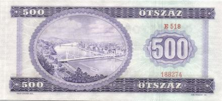 1969. 500Ft (3x) egymásutáni sorszámmal, 3 ill. 2mm-rel nagyobb képmérettel, mindháromnál a jobb fel...