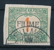 Fiume 1918 Portó 1f Bodor vizsgálójellel, H. II. típus