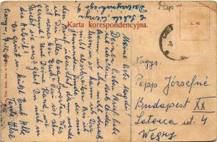 Cieszyn, Teschen; Góra zamkowa / castle, bridge. Art Nouveau, floral, coat of arms s: Józef Raszka (...