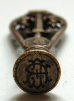 Régi, Anjou díszes pecsétnyomó, mérete 7 cm