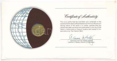 Argentína 1975. 50c "Nemzetek pénzérméi" felbélyegzett borítékban, bélyegzéssel T:UNC
Arg...