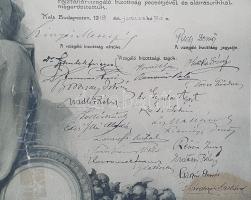 Leányiskolai rajztanárnői oklevél Szinyei Merse Pál (1845-1920) festőművész, művészeti igazgató, Pil...