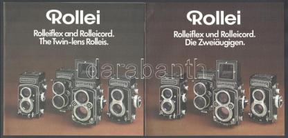 cca 1960-1980 Rolleiflex, Rolleicord 6 db fényképezőgép katalógus gazdag képanyaggal