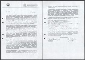 1950-1957-1997 Különféle, nagyrészt Vámos Imrének szóló Szabad Europa Rádiós dokumentumok. Közte egy...