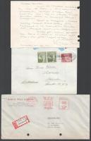 1950-1957-1997 Különféle, nagyrészt Vámos Imrének szóló Szabad Europa Rádiós dokumentumok. Közte egy...