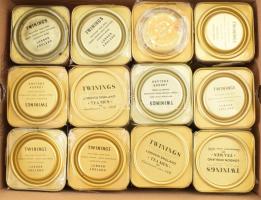 Twinings 15 darabos fém teásdoboz összeállítás, közte ritka darabokkal, közte papírpecsétekkel. Darj...