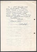 cca 1958 Ankerl Géza (1933-2022) emigráns magyar író, építész, szociológus, egyetemi tanár autográf ...