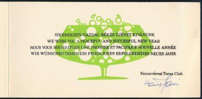 1974 Ferencvárosi Torna Club újévi üdvözlőlapja