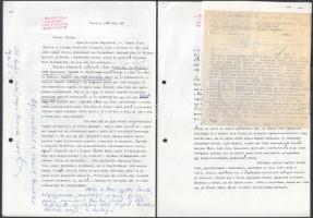 1985-1996 Major-Zala Lajos (1930-2006) emigráns magyar költő levelei és képeslapjai, közte autográfo...