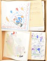 cca 1960-1970 Szalvétagyűjtemény több száz darabos, mind különböző, szép állapotban, papír dobozban