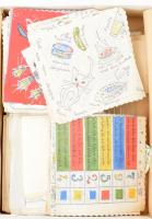 cca 1950-1970 Szalvétagyűjtemény több száz darabos, mind különböző, szép állapotban, papír dobozban