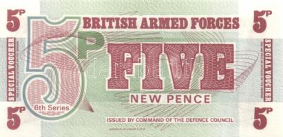 Nagy-Britannia/katonai kiadások 1948-62. 5p, 10p, 50p, 1Ł (3x) klf, 5Ł T:I Összesen 7klf db!